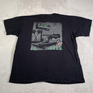 In-N-Out Burger Shirt Mens XL Black Arizona Neon Car Graphic‎ Double Sided Tee
